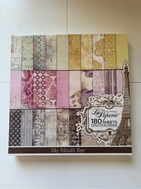 My Mind’s Eye 2009 12x12 LaPaperie Paper Pad Distressed Parisian Patterns-180 ct